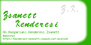 zsanett kenderesi business card